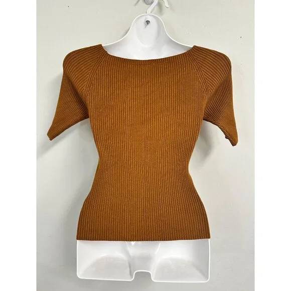 EUC Ett:Twa By Anthropologie L'Opera Off Shoulder Elbow Sleeve Sweater Size S - Picture 5 of 11